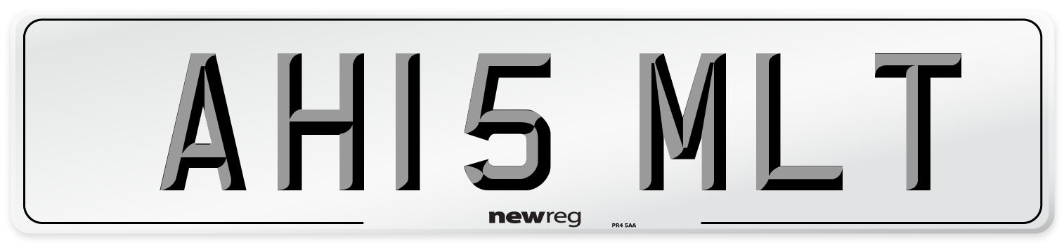 AH15 MLT Number Plate from New Reg